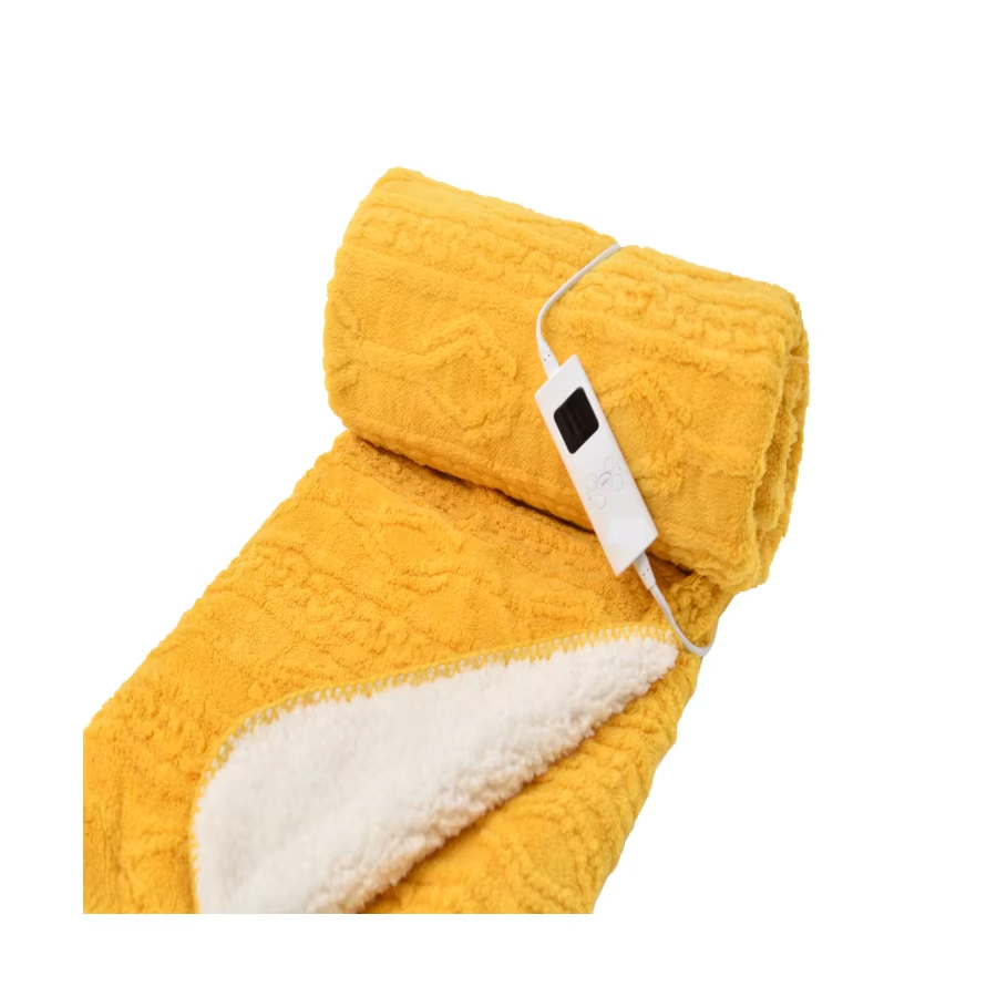 Electric heating throw 3 heat settings 100W Jacquard Fleece and Sherpa fleece Wholesale Supplier