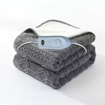 Electric Over Blanket Jacquard Fleece and Sherpa fleece 3 heat settings 2h automatic timer 100W