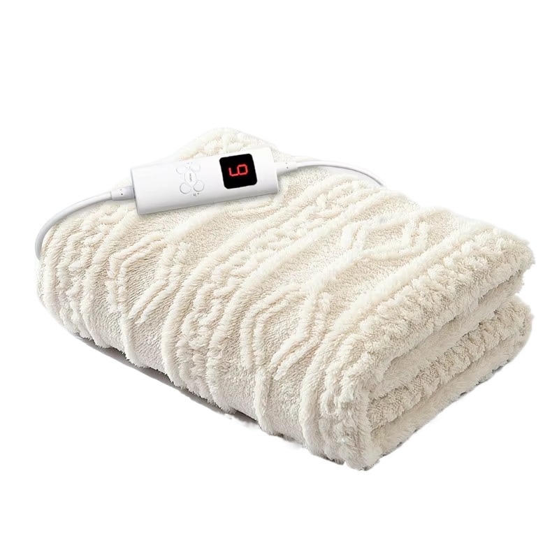 Popular in 2025 Electric over Blanket 9 Heat Setings 1-9h Adjustable Timer Jacquard Fleece Blanket