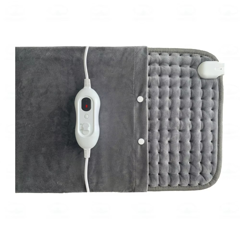 Electric Neck and Shoulder Warmer Heating Pad with 4 Settings Front Clasp Washable Super Cosy Fleece
